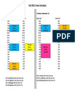 2021 Fall Final Exam Schedule