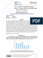 Potensi Tax Avoidance Terhadap Peraturan Pemerintah Nomor 23 Tahun 2018 Oleh Wajib Pajak Perseroan Terbatas