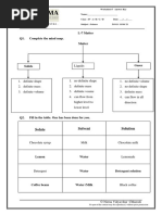 L-7 Matter Q1. Complete The Mind Map. Matter: Solute Solvent Solution