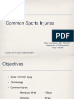 Common Sports Injuries: Ukris Gunadham, MD, FRCOST Department of Orthopaedics Trang Hospital