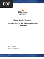 Introduction To CSharp