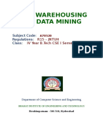 Course Outcomp and Po Gopal Patidar Data Warehousing and Data Mining