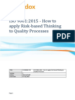 Vi-404842-Tm-1 Iso 9001 2015 - How to Apply Risk-based Thinking to Quality Processes