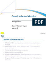 Sound, Noise and Vibration: An Explanation Rupert Thornely-Taylor May 2016