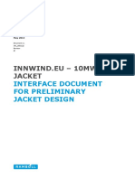 Innwind - Eu - 10Mw Jacket: Interface Document For Preliminary Jacket Design