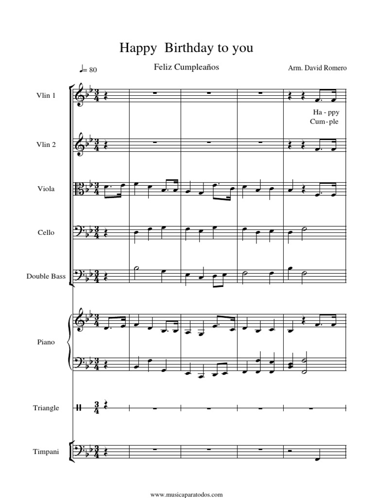 501 Happy Birthday Strings Music Production Continuous Pitch