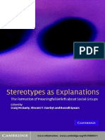 Craig McGarty, Vincent Y. Yzerbyt, Russell Spears Stereotypes As Explanations The Formation of Meaningful Beliefs About Social Groups 2002