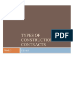 Types of Construction Contracts and Schedules