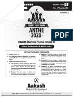 ANTHE-2020 - (IX Moving To X) - (Code-E) - 16-12-2020