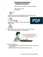 Prosedur Penggunaan Tensimeter Digital