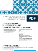 International Operations and International Investment Appraisal