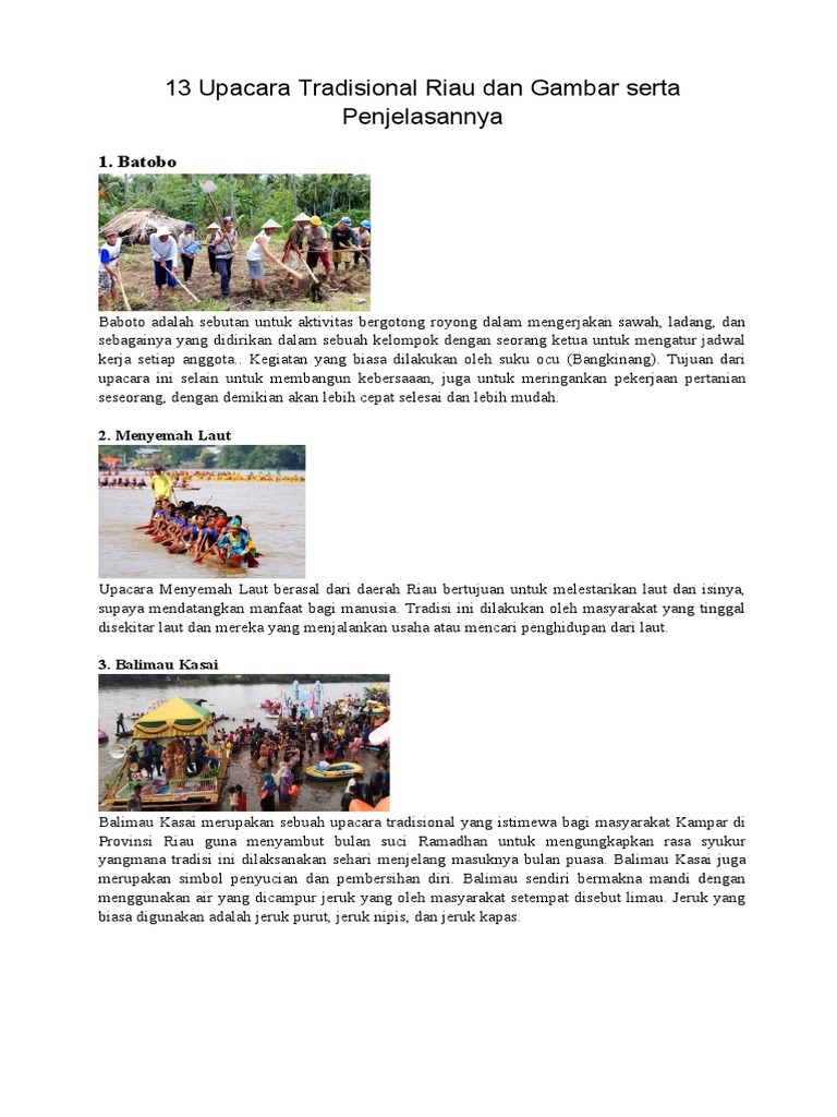Upacara Adat Tradisional Riau | PDF