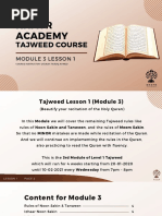 Tajweed Module 3