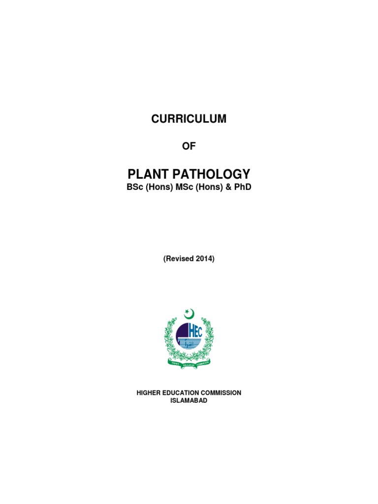 Plant Pathology Curriculum Overview | PDF | Fungus | Microorganism