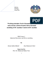 Working Principles Need of Dynamic Modeling and Accurate Control of Motor Drives Dynamic Modeling of DC Machine Control of DC Machine