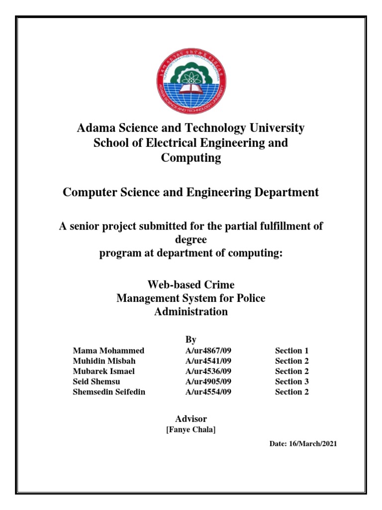 Web-based Crime Management System | PDF | Software Development Process ...
