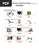 Book Exercise: Class-1 Computer L-2 Computer: A Machine