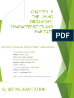 Chapter - 9 The Living Organisms, Characteristics and Habitats