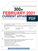 300+ February 2021 Current Affairs PDF @Exam_stocks