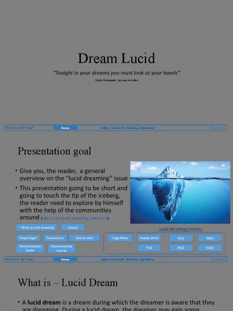 Lucid Dreaming: Techniques and Insights | PDF | Rapid Eye Movement ...