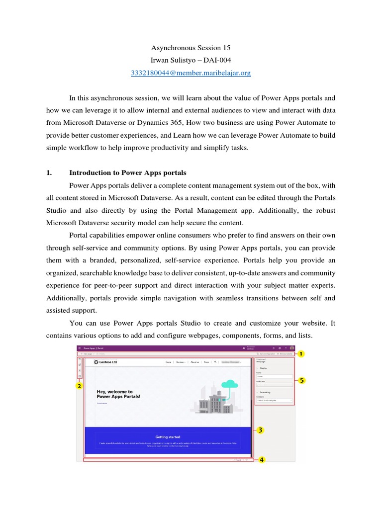 Introduction To Power Apps Portals | PDF | Automation | Websites