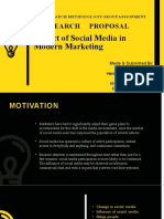 Research Proposal: Impact of Social Media in Modern Marketing