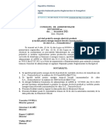 Proiect de Hotărâre Privind Prețul La Energia Electrică Produsă Și Tariful Pentru Energia Termică Livrată Consumatorilor de S.A. Termoelectrica"