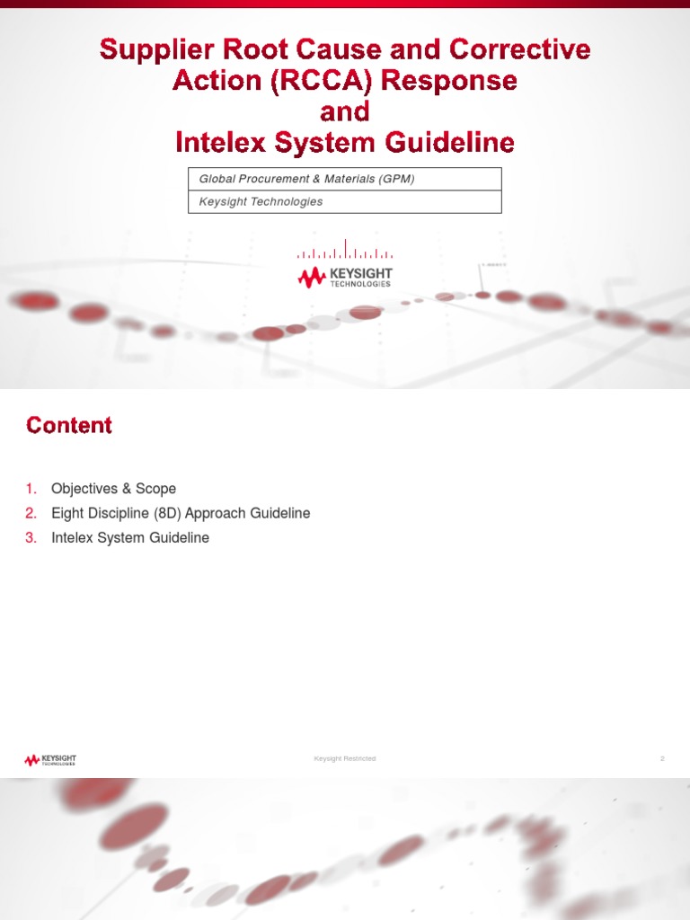 Keysight Supplier RCCA Guidelines | PDF | Systems Engineering ...