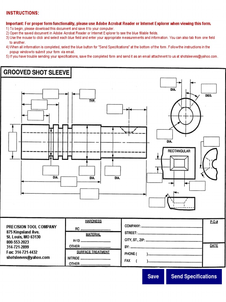 Precision Tool Company Form Instructions | PDF | Computers