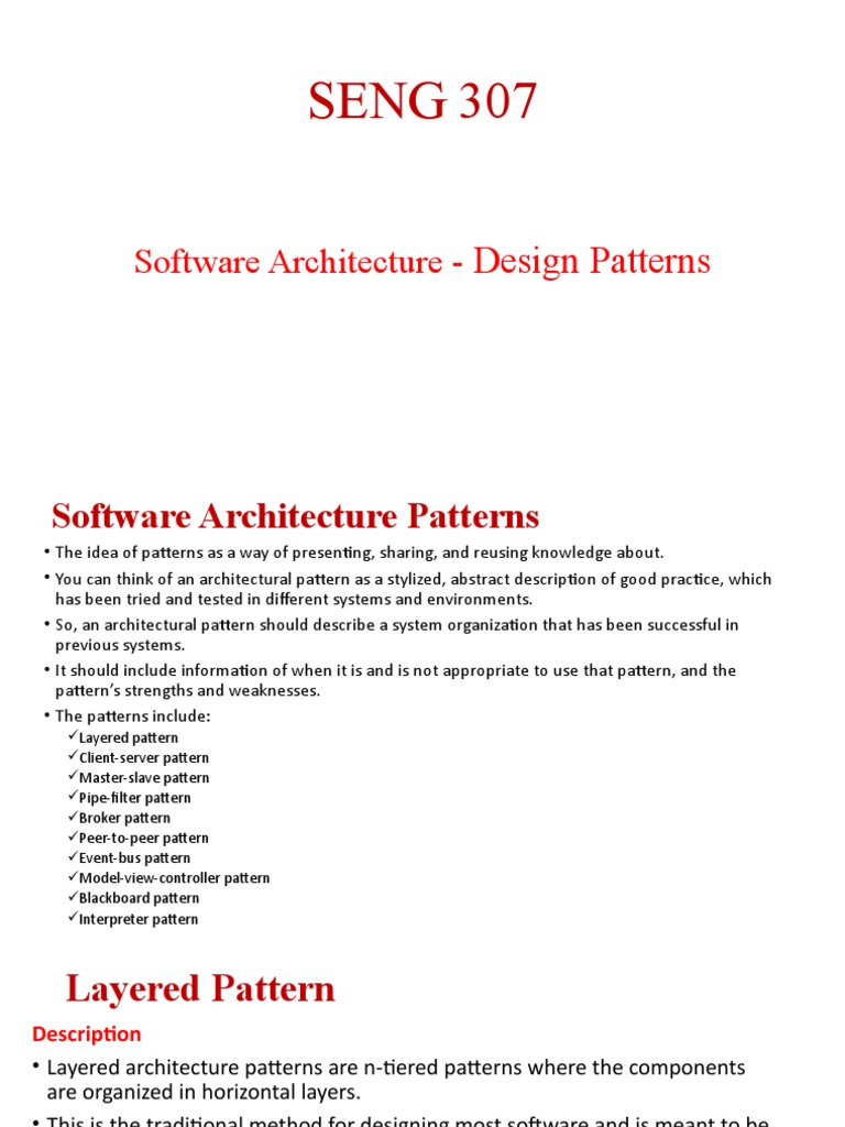 Software Architecture Patterns Overview | PDF | Peer To Peer | Client ...