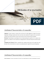 Attributes of A Counsellor