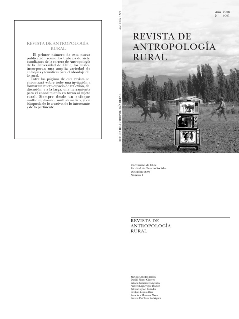 Antropología Rural: Reflexiones 2006 | PDF | Capitalismo | Comercio