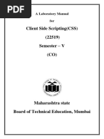 Client Side Scripting (CSS) (22519) Semester - V (CO) : A Laboratory Manual For