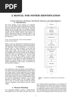 A Manual For System Identification