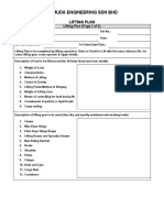 Sample of Lifting Plan Form