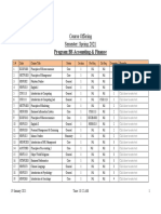 Program:BS Accounting & Finance: Course Offering Semester: Spring 2021