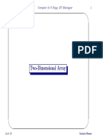 Two-Dimensional Array: PDS: CS 11002 Computer SC & Engg: IIT Kharagpur 1