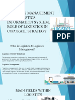 Logistics Management and Logistics Information System, Role of Logistics in Coporate Strategy
