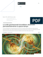 Le Onde Gravitazionali Dovrebbero Distorcere Permanentemente Lo Spazio-Tempo