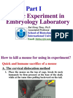 Part I A. Basic Experiment in Embryology & SCB Lab