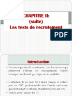 Les Tests de Recrutement