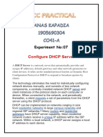 Configure DHCP Server: Experiment No:07