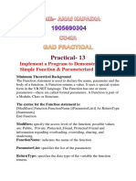 Practical-13: Implement A Program To Demonstrate Use of Simple Function & Parameterized Functions