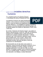 Los Irrenunciables Derechos Humanos - Por Arzobispo de Lima, Juan Luis Cipriani