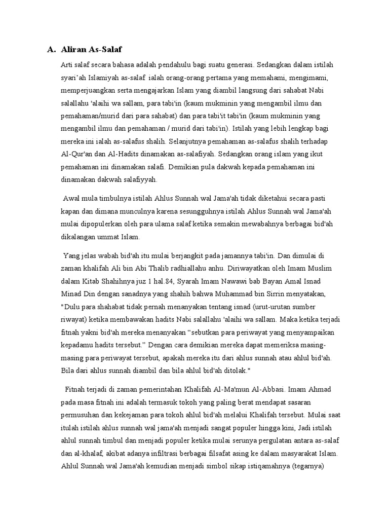 Perbandingan Ulama Salaf dan Khalaf | PDF