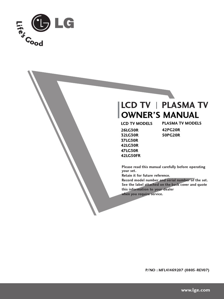 Understanding Your LCD and Plasma Television An Insightful Guide to Operation, Features and