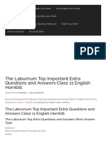 The Laburnum Top Important Extra Questions and Answers Class 11 English Hornbill