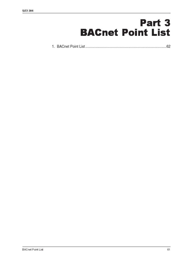 2.BACnet Point List Information | PDF | Thermostat | Applied And ...