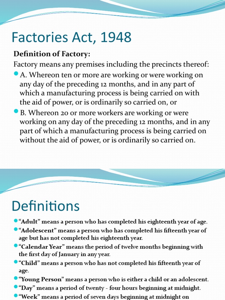 Definition Of Worker As Per Factories Act – VIXG