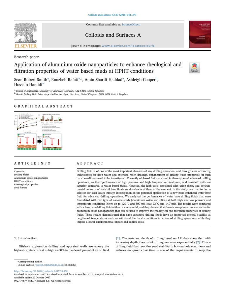 Application of Aluminium Oxide Nanoparticles To Enhance Rheological and ...